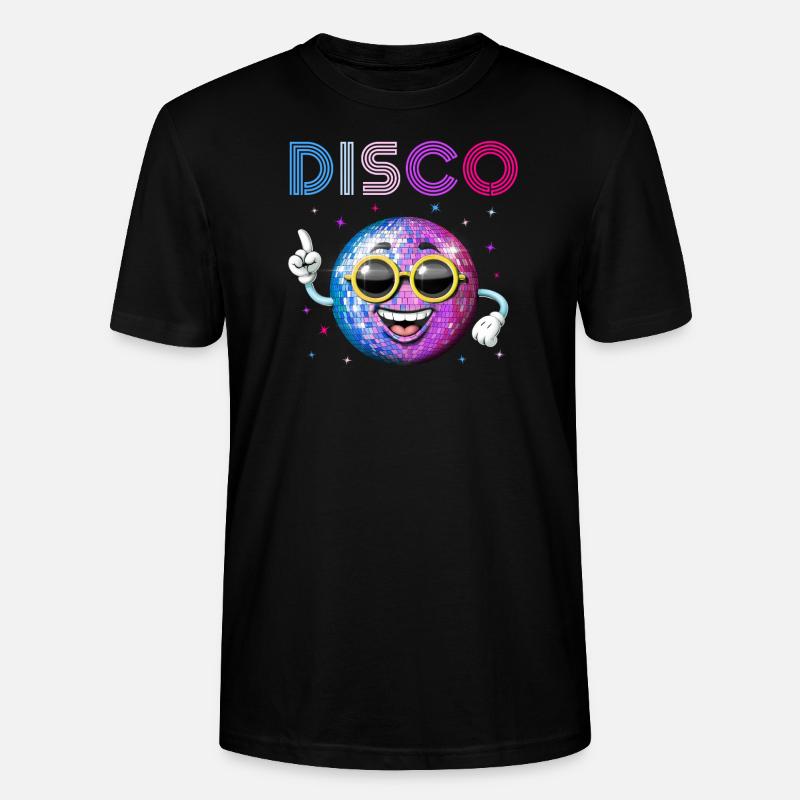 Boule disco - T-shirt bio CRAFTER Stanley Stella Unisexe - noir