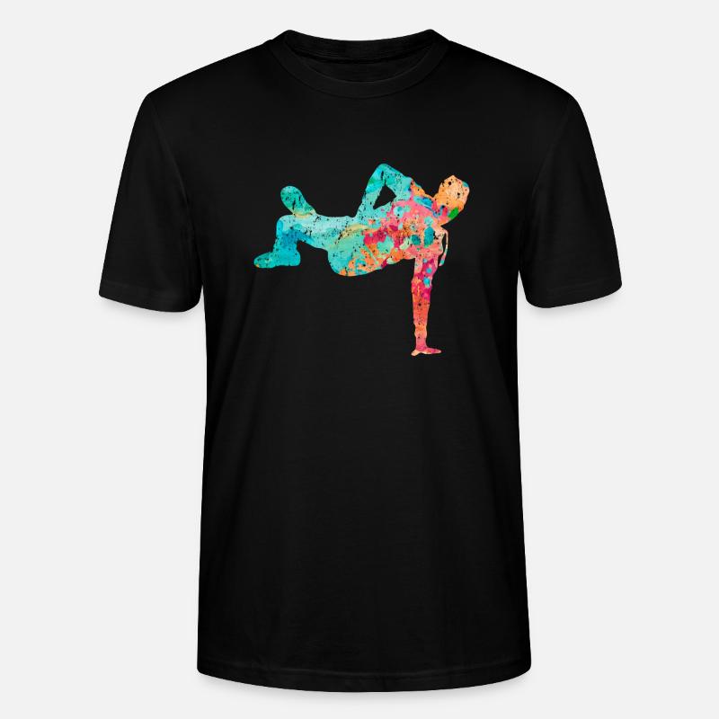 Breakdance Breakdancer PopArt - Stanley/Stella CRAFTER Unisex Organic T-Shirt - black