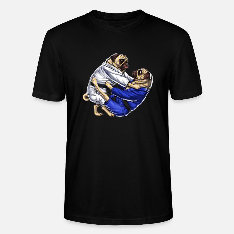 Jiu-Jitsu Möpse - Stanley/Stella Unisex Bio-T-Shirt CRAFTER - Schwarz