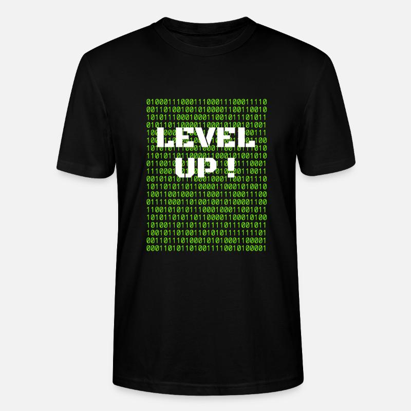 Level up et code binaire - T-shirt bio CRAFTER Stanley Stella Unisexe - noir