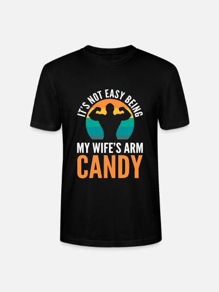 Arm Candy Husband - Stanley/Stella CRAFTER Unisex Organic T-Shirt - black