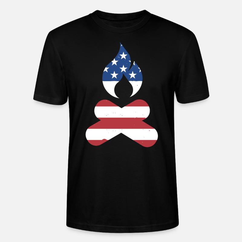 Camper Us Drapeau Camping - T-shirt bio CRAFTER Stanley Stella Unisexe - noir
