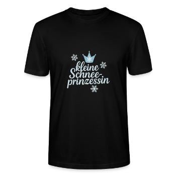 Kleine Schneeprinzessin - Stanley/Stella Unisex Bio-T-Shirt CRAFTER - Schwarz - Vorne - Alina (178cm) & Michal (187cm)