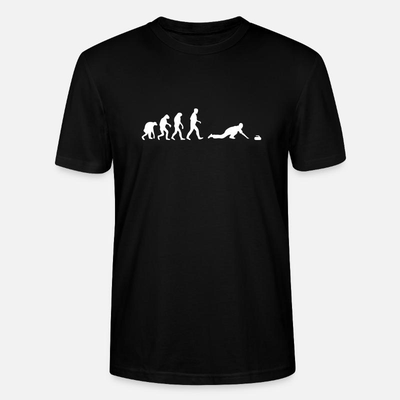 l'évolution de curling - T-shirt bio CRAFTER Stanley Stella Unisexe - noir