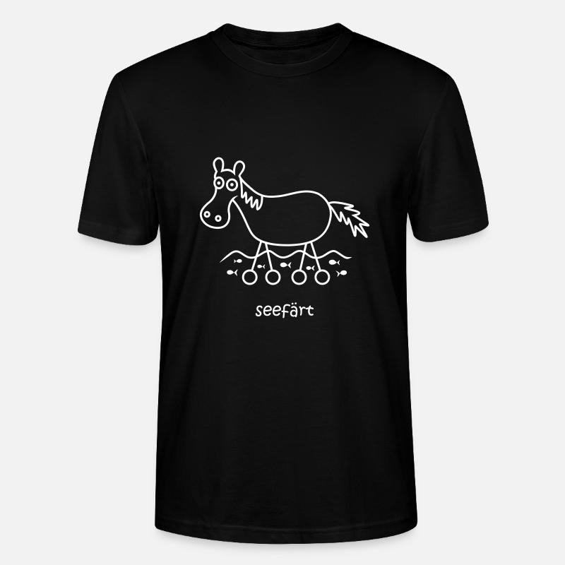 Seepferd, seefärt, Seepferdchen, färt - Stanley/Stella Unisex Bio-T-Shirt CRAFTER - Schwarz