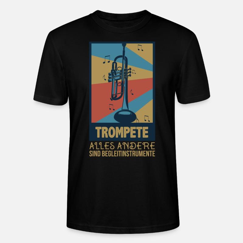 Trompeter Geschenkidee Blasmusiker Trompete - Stanley/Stella Unisex Bio-T-Shirt CRAFTER - Schwarz