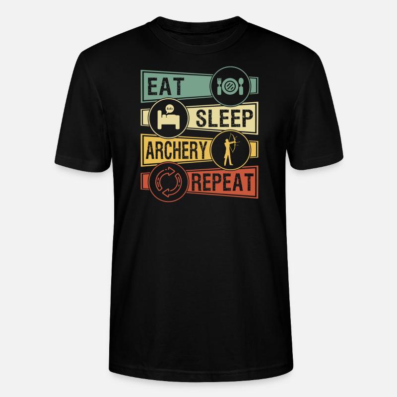 Bogenschiessen - Stanley/Stella Unisex Bio-T-Shirt CRAFTER - Schwarz