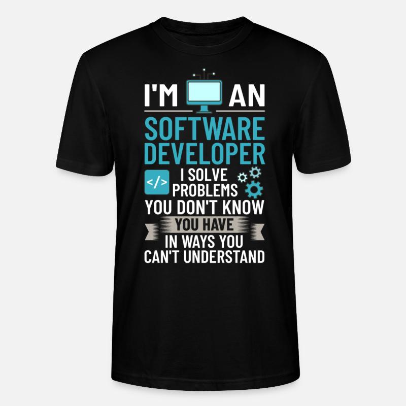 Software Entwicklung Softwareentwickler Entwickler - Stanley/Stella Unisex Bio-T-Shirt CRAFTER - Schwarz