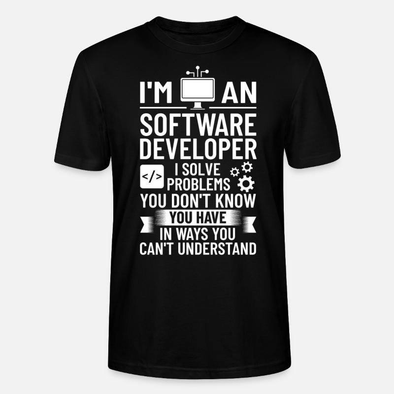 Software Entwicklung Softwareentwickler Entwickler - Stanley/Stella Unisex Bio-T-Shirt CRAFTER - Schwarz
