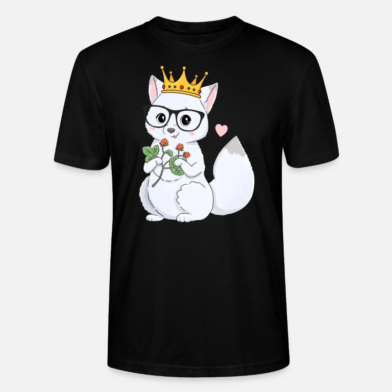 Niedlicher Polarfuchs - Stanley/Stella Unisex Bio-T-Shirt CRAFTER - Schwarz