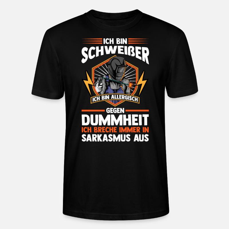 Schweißer Beruf Schweisser Geschenk - Stanley/Stella Unisex Bio-T-Shirt CRAFTER - Schwarz