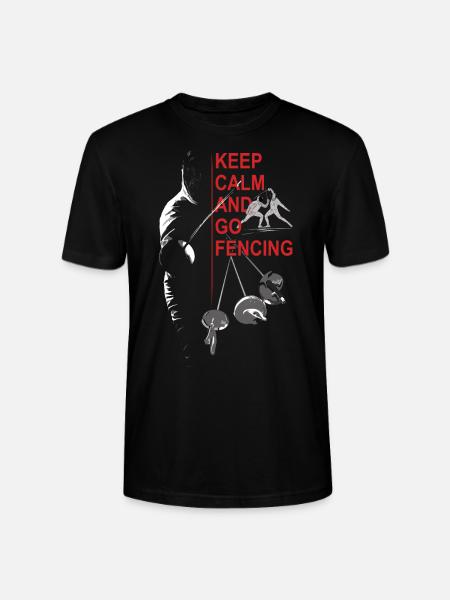 Fencing, Gift, Training, Keep Calm - Stanley/Stella CRAFTER Unisex Organic T-Shirt - black