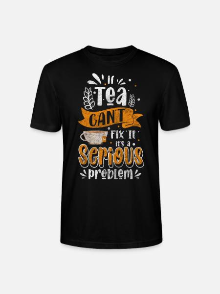Tea Lover Recreation Teapot - Stanley/Stella CRAFTER Unisex Organic T-Shirt - black