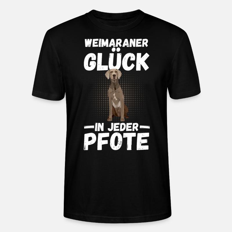 Braque de Weimar chien - T-shirt bio CRAFTER Stanley Stella Unisexe - noir
