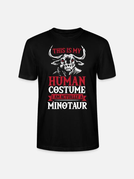 Halbbull-Minotaurus-Geschenk - Stanley/Stella Unisex Bio-T-Shirt CRAFTER - Schwarz