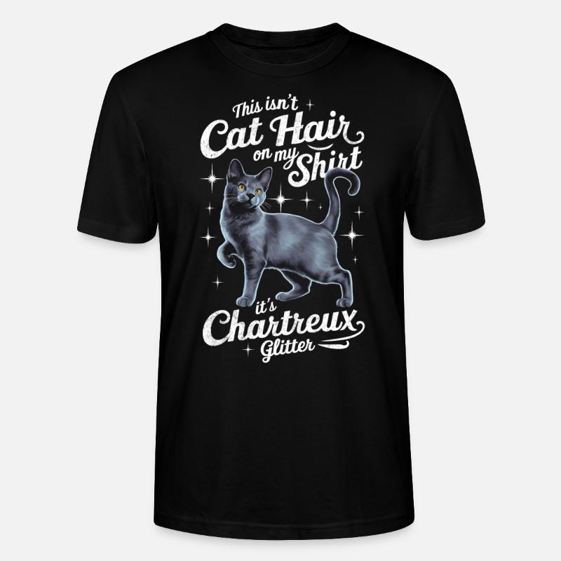 Katze Chartreux Geschenk - Stanley/Stella Unisex Bio-T-Shirt CRAFTER - Schwarz