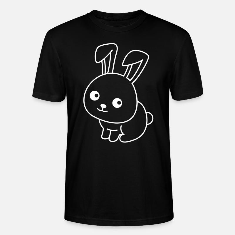 Hase Comic Tier - Stanley/Stella Unisex Bio-T-Shirt CRAFTER - Schwarz