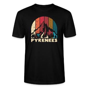 Pyrenäen - Stanley/Stella Unisex Bio-T-Shirt CRAFTER - Schwarz - Vorne - Alina (178cm) & Michal (187cm)