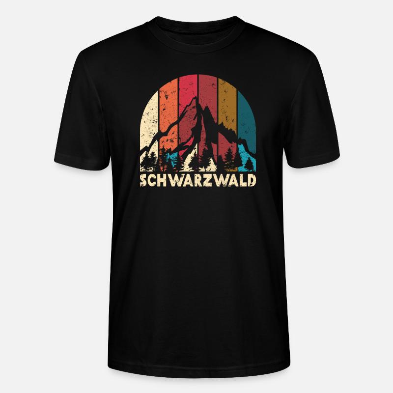 Schwarzwald Berge Geschenk - Stanley/Stella Unisex Bio-T-Shirt CRAFTER - Schwarz