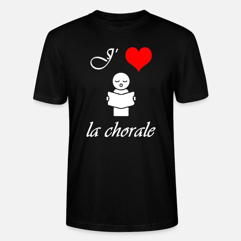 J'AIME LA CHORALE - T-shirt bio CRAFTER Stanley Stella Unisexe - noir