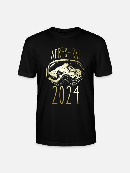 Après Ski 2024 Mountains - Stanley/Stella CRAFTER Unisex Organic T-Shirt - black