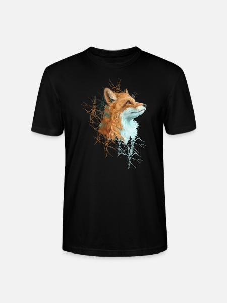 Happy the Fox - Stanley/Stella Unisex Bio-T-Shirt CRAFTER - Schwarz