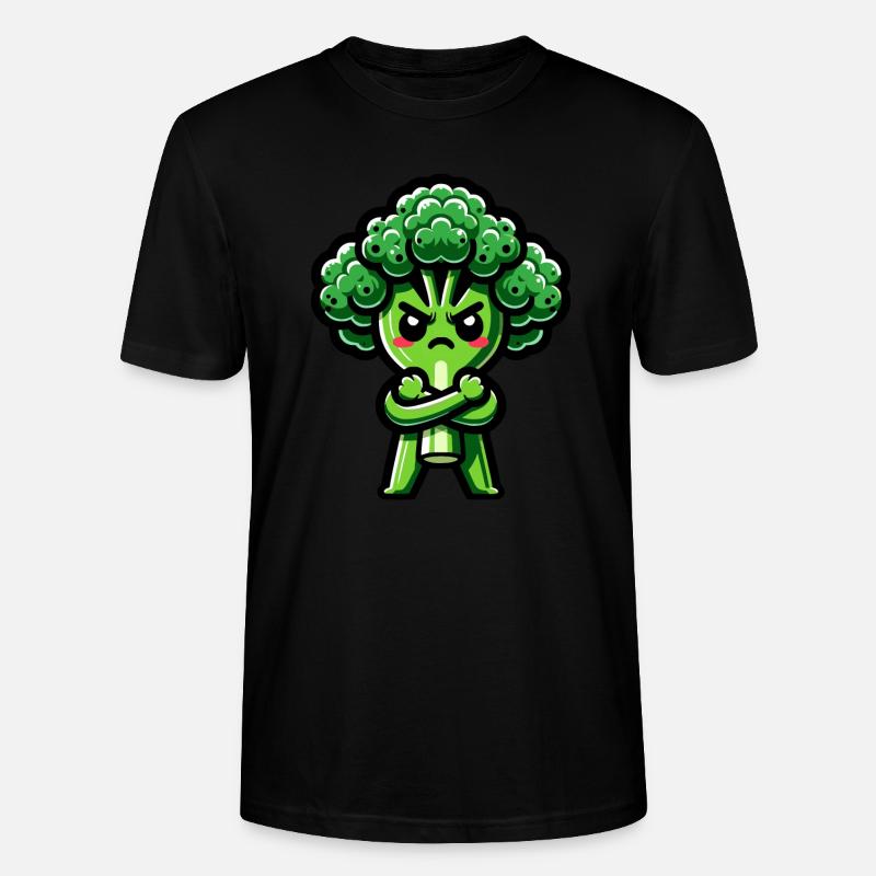 Wütender Brokkoli - Stanley/Stella Unisex Bio-T-Shirt CRAFTER - Schwarz