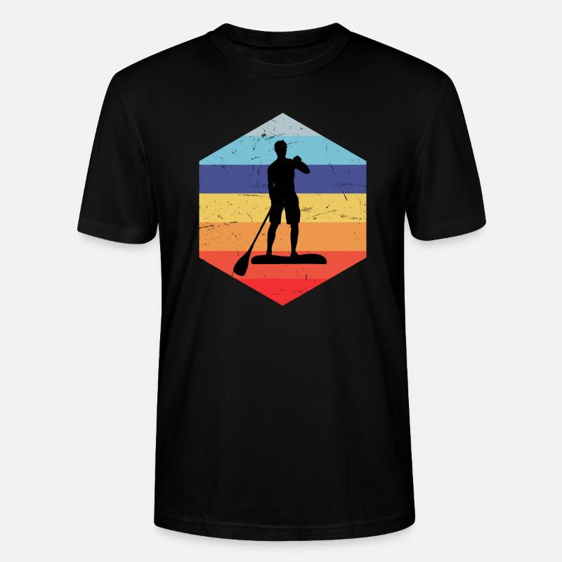 Sup Standup Paddle Paddle Garçons - T-shirt bio CRAFTER Stanley Stella Unisexe - noir