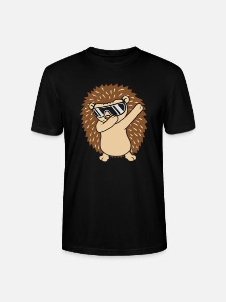 Cool funny dabbing hedgehog - Stanley/Stella CRAFTER Unisex Organic T-Shirt - black