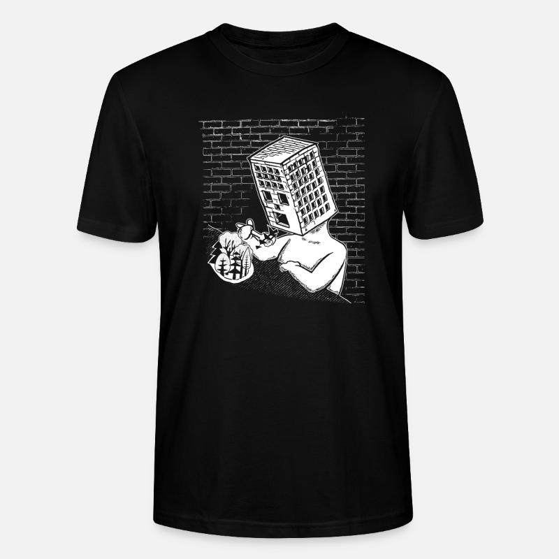 Abholzung - deforestation - Stanley/Stella Unisex Bio-T-Shirt CRAFTER - Schwarz