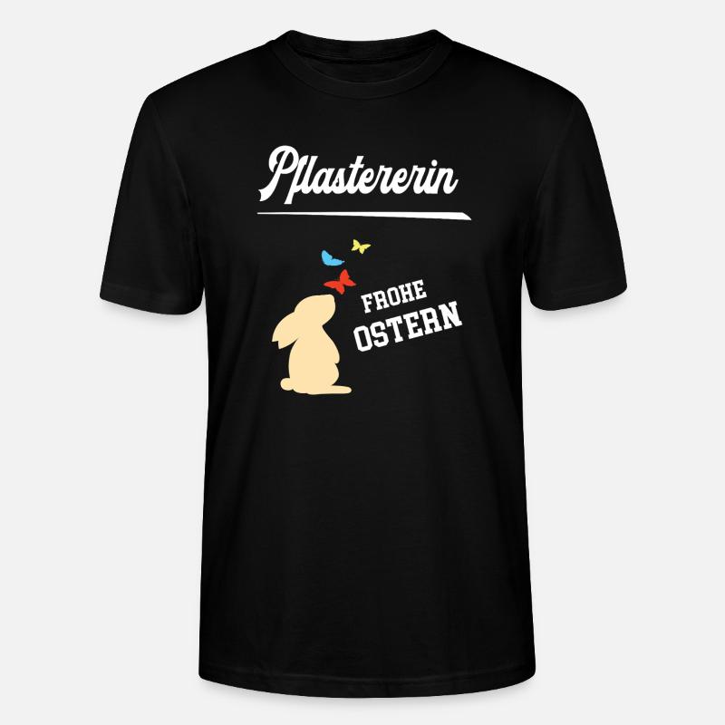 Pflastererin Ostern Handwerkerin Oster Outfit - Stanley/Stella Unisex Bio-T-Shirt CRAFTER - Schwarz