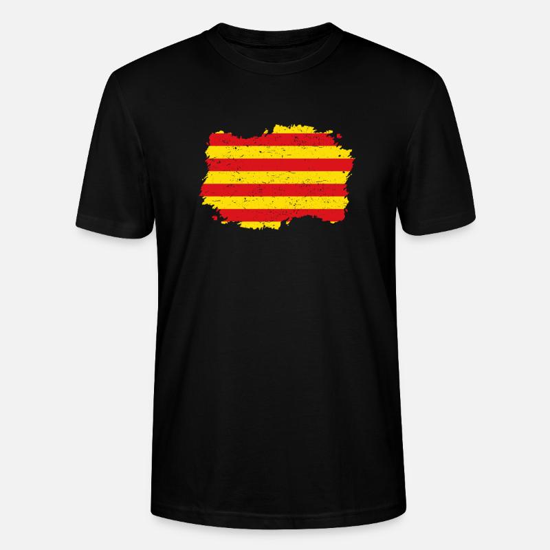 Roots pays drapeau Estelada katalani - T-shirt bio CRAFTER Stanley Stella Unisexe - noir