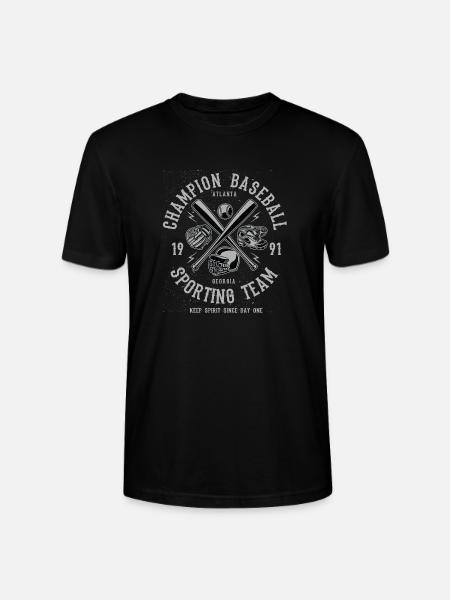 Champion baseball - Stanley/Stella CRAFTER Unisex Organic T-Shirt - black