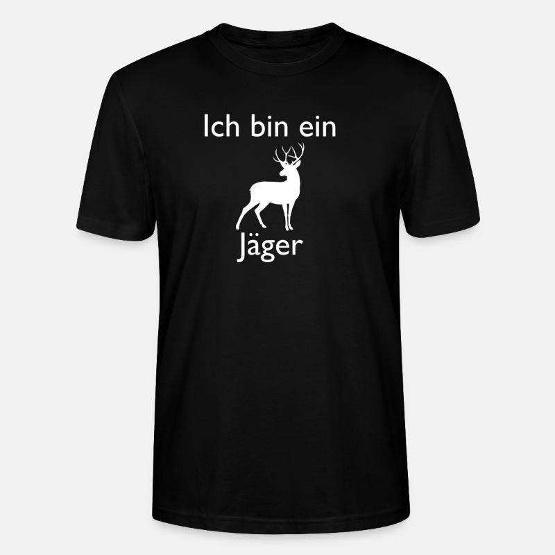 ich bin ein jäger - Stanley/Stella Unisex Bio-T-Shirt CRAFTER - Schwarz