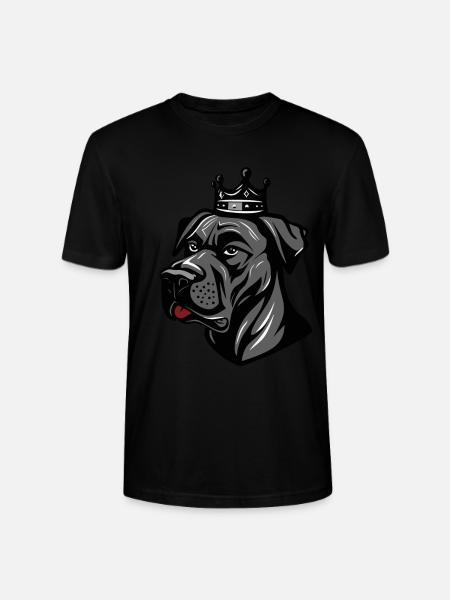 Great Dane Dog Crown - Stanley/Stella CRAFTER Unisex Organic T-Shirt - black