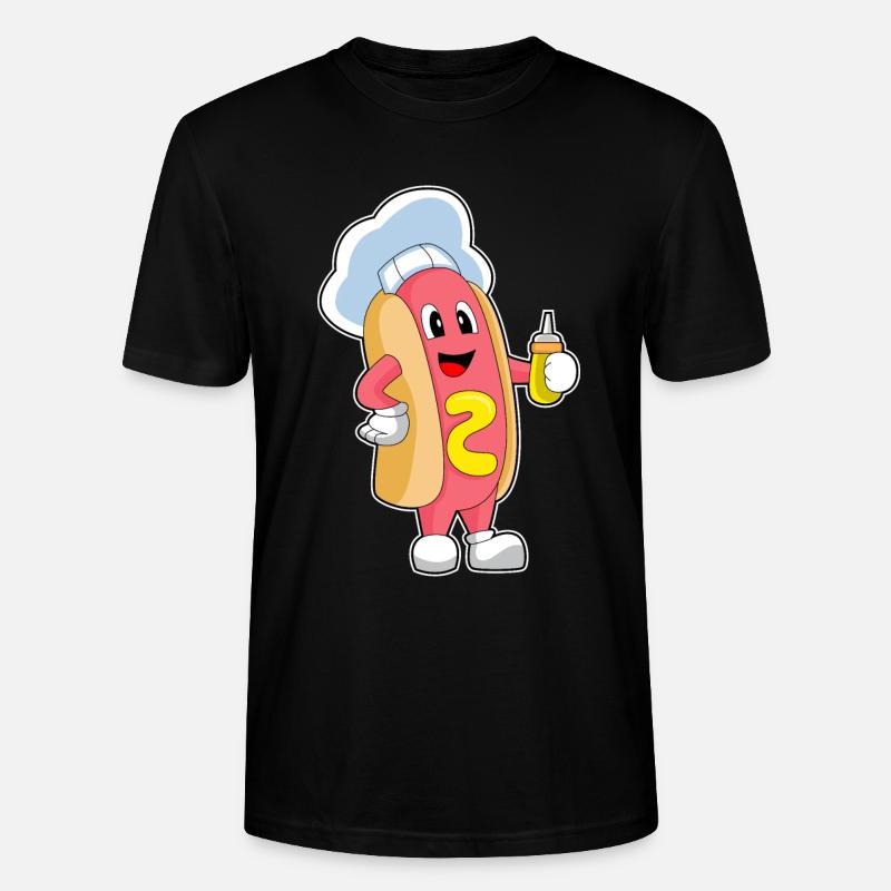 Moutarde Hot Dog Cook - T-shirt bio CRAFTER Stanley Stella Unisexe - noir