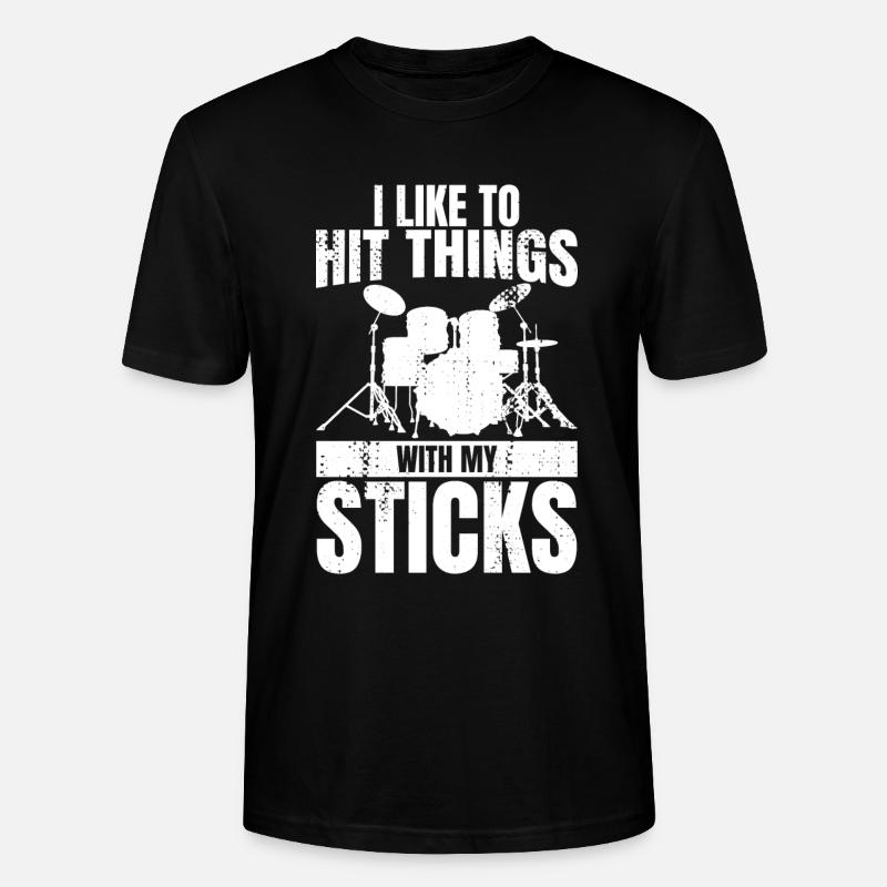 Blague drôle de batteur - T-shirt bio CRAFTER Stanley Stella Unisexe - noir