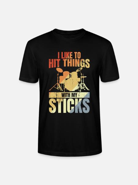 Drummer Joke - Stanley/Stella CRAFTER Unisex Organic T-Shirt - black