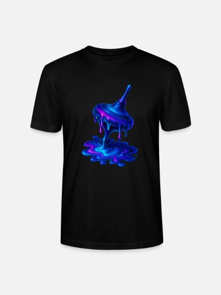 Melting Top Blue Purple - Stanley/Stella CRAFTER Unisex Organic T-Shirt - black