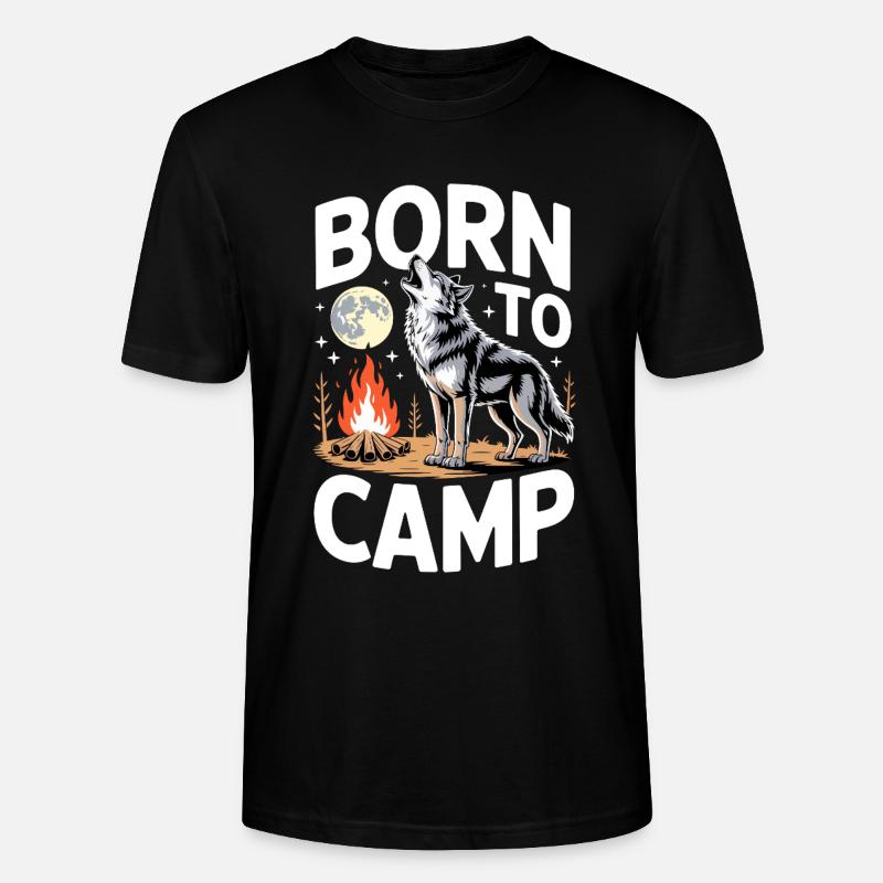 Né pour camper - T-shirt bio CRAFTER Stanley Stella Unisexe - noir