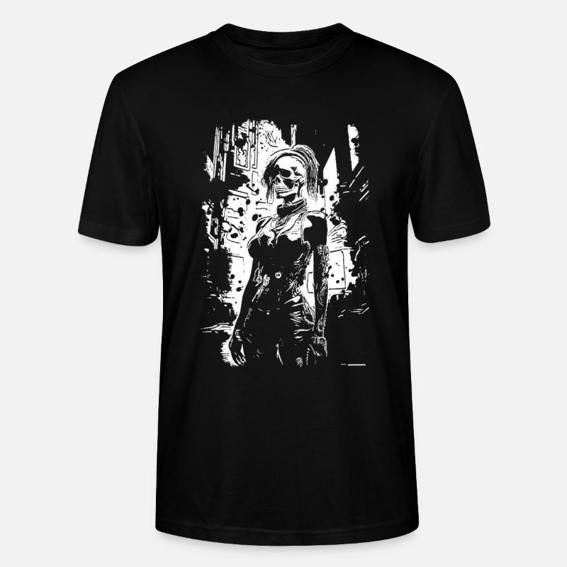 Skull Face Urbanheld - Stanley/Stella Unisex Bio-T-Shirt CRAFTER - Schwarz