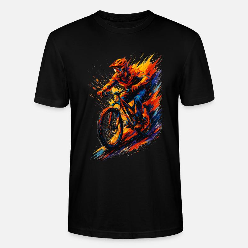 Mountainbiking Mountainbiker MTB cool Geschenk - Stanley/Stella Unisex Bio-T-Shirt CRAFTER - Schwarz