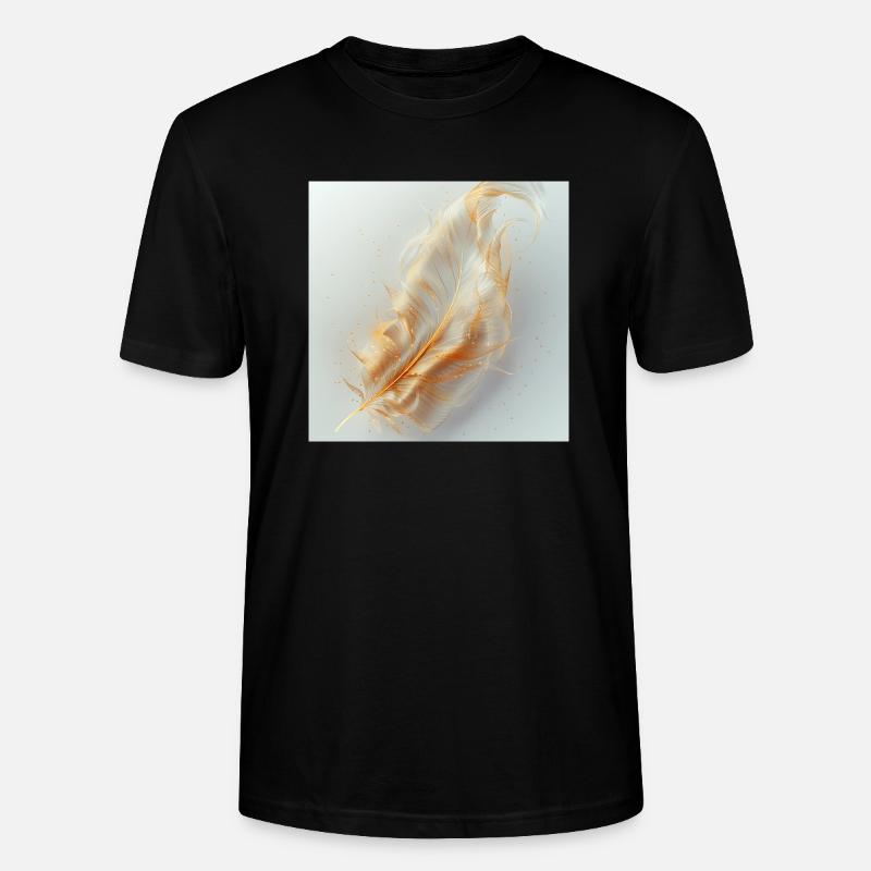 Ätherische Feder leuchtend – Symbol des Lichts - Stanley/Stella Unisex Bio-T-Shirt CRAFTER - Schwarz