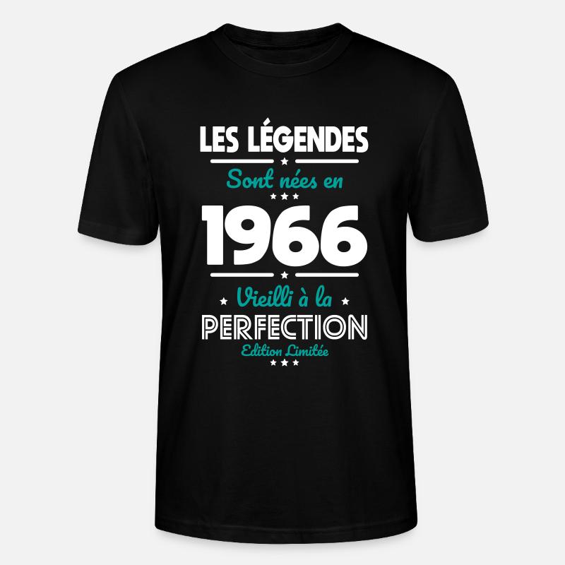1966 – Legends – Perfekt gereift - Stanley/Stella Unisex Bio-T-Shirt CRAFTER - Schwarz