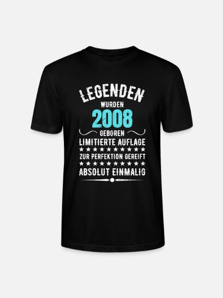 Limited Edition 2007 18th Birthday Gift - Stanley/Stella CRAFTER Unisex Organic T-Shirt - black