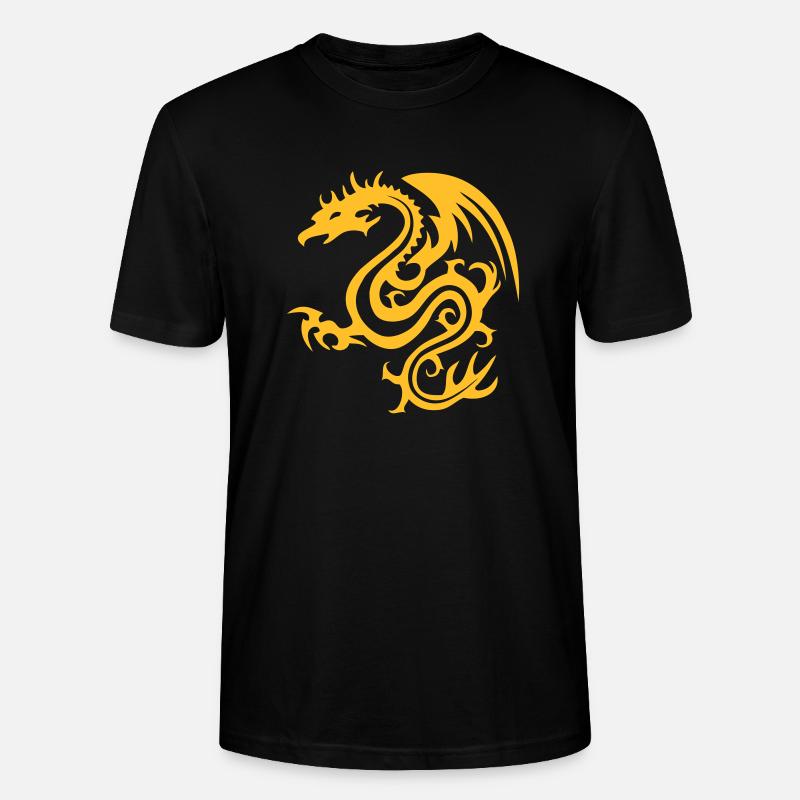 Drache - Stanley/Stella Unisex Bio-T-Shirt CRAFTER - Schwarz