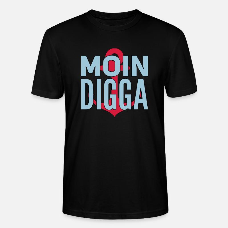 Moin Digga Hambourg - T-shirt bio CRAFTER Stanley Stella Unisexe - noir