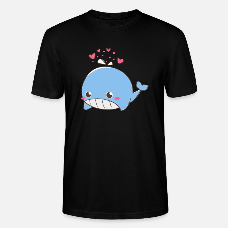 Love Whale - Gift Idea - Stanley/Stella CRAFTER Unisex Organic T-Shirt - black