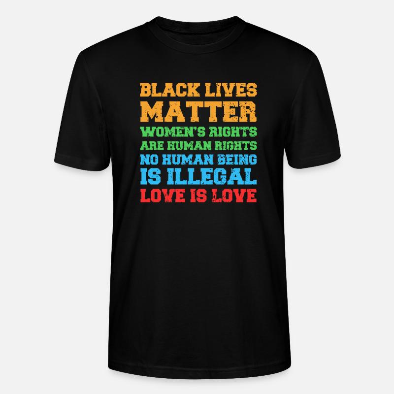 Menschenrechte Gleichberechtigung Statement - Stanley/Stella Unisex Bio-T-Shirt CRAFTER - Schwarz
