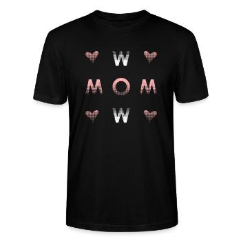 WOW MOM - Stanley/Stella Unisex Bio-T-Shirt CRAFTER - Schwarz - Vorne - Alina (178cm) & Michal (187cm)